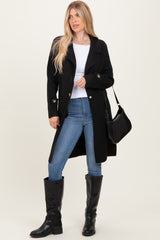 Black Knit Long Sweater Coat