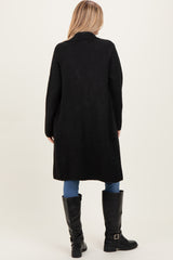 Black Knit Long Sweater Coat