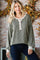 Olive Textured Rib Bubble Sleeve Henley