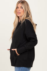 Black Fleece Snap Button Hoodie