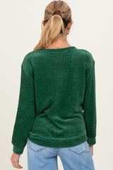 Emerald Green Chenille Knit Maternity Sweater