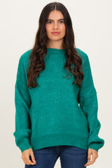 Forest Green Bubble Sleeve Maternity Sweater