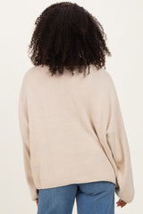Oatmeal Oversized Boatneck Sweater