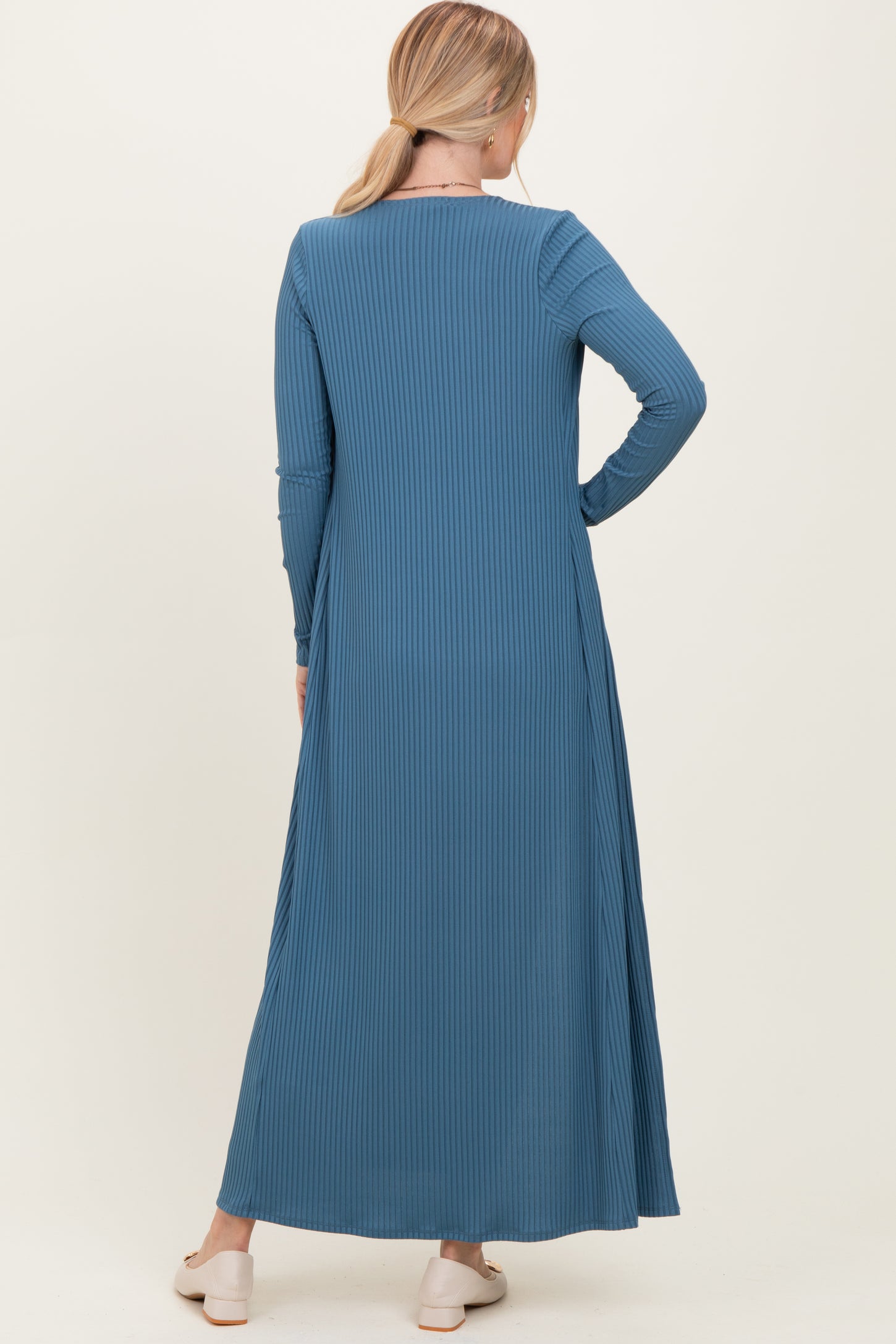 Navy Ribbed Sleeveless Dress Cardigan Set Navy Ribbed Sleeveless Dress Cardigan Set