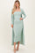 Sage Ribbed Sleeveless Dress Cardigan Set