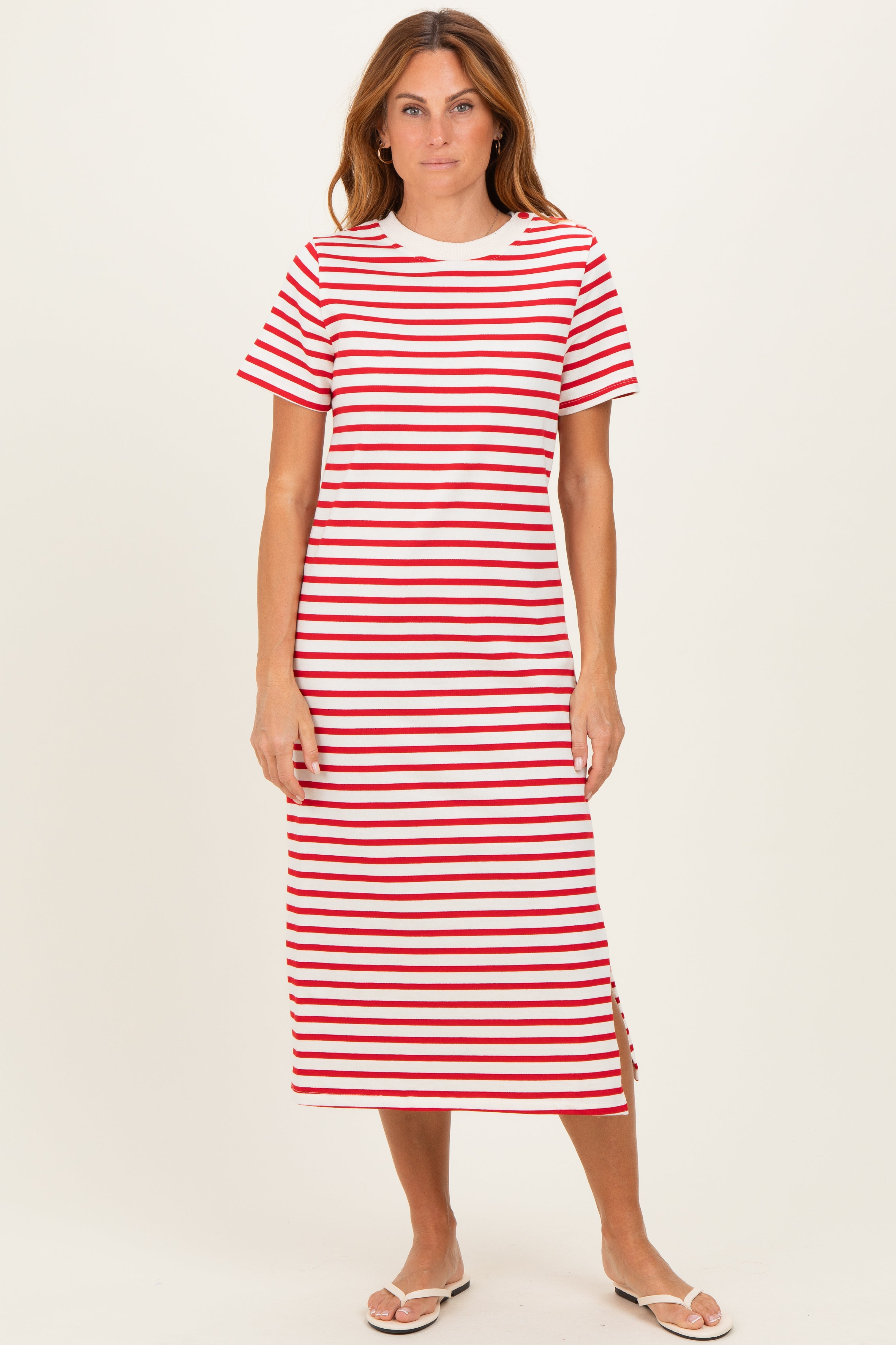 red and pink midi dress Striped Short Sleeve – PinkBlush Color:Vintage Pink Legging Comfortable Brown Leather Low Dress it up with