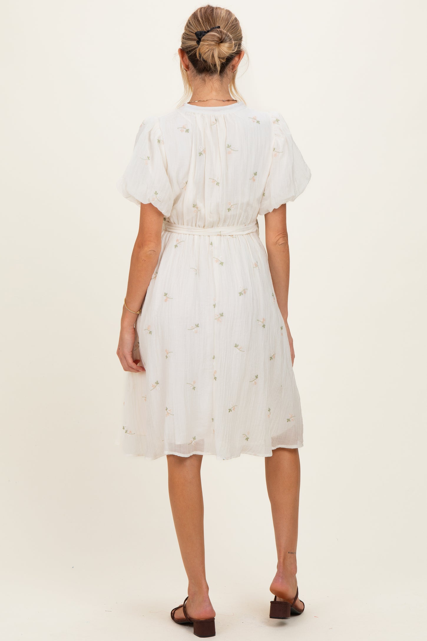 white knee length maternity dress Angel Maternity lodie Maternity Short Sundress in White