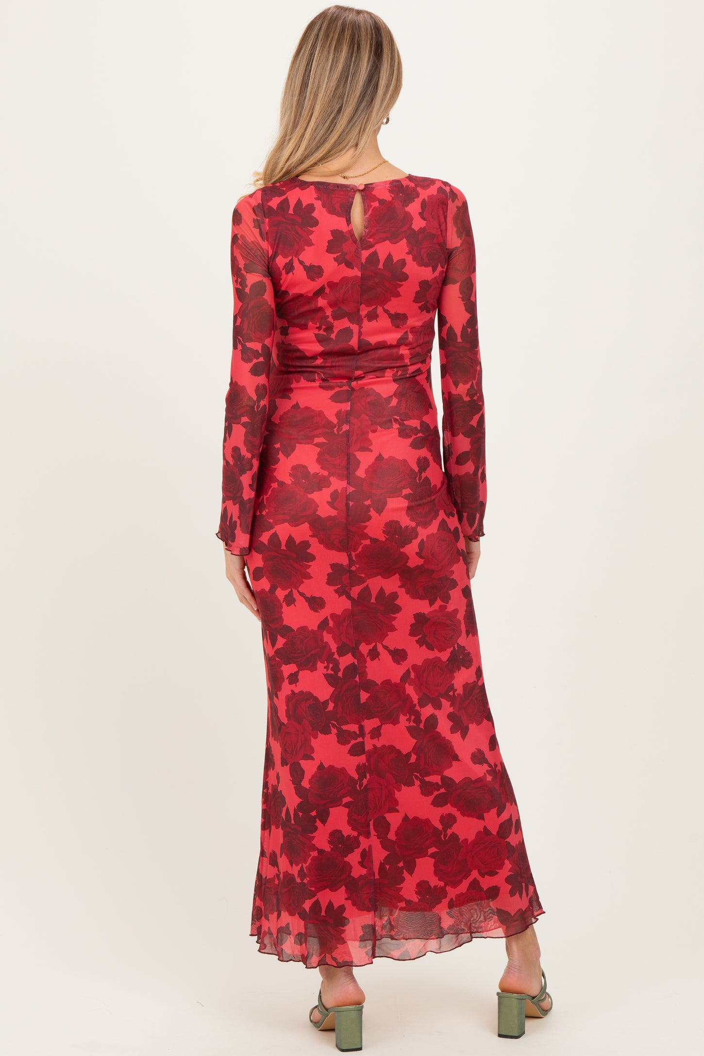 red long bell sleeve dress Pleated Bell Sleeve Tea Length Dress Fabjetsetter Fashion Boutique