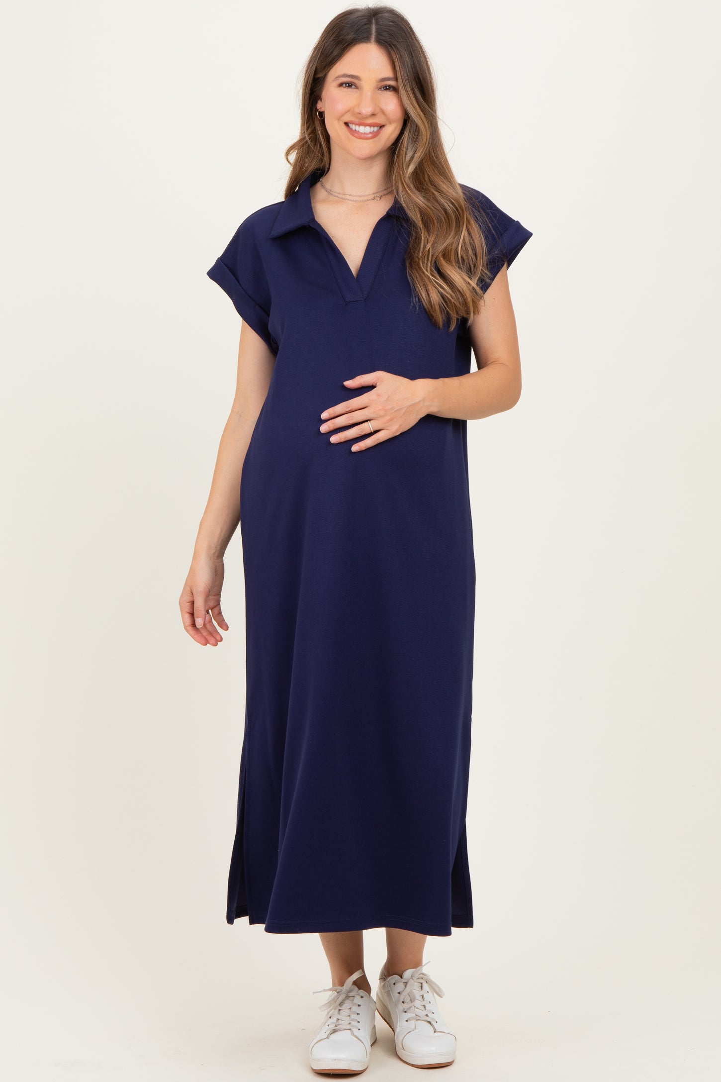 oversized midi dress women Odbmxy Women Midi Dress Cotton Linen Shirt Dress Oversized 3/4 Sleeve Womens Dress with Pockets Tunic Holiday Dresses,Black S, Women's, Size: Small