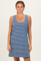 Navy Striped Mini Tank Dress