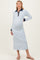 Light Blue Denim Trim Maternity Knit Dress