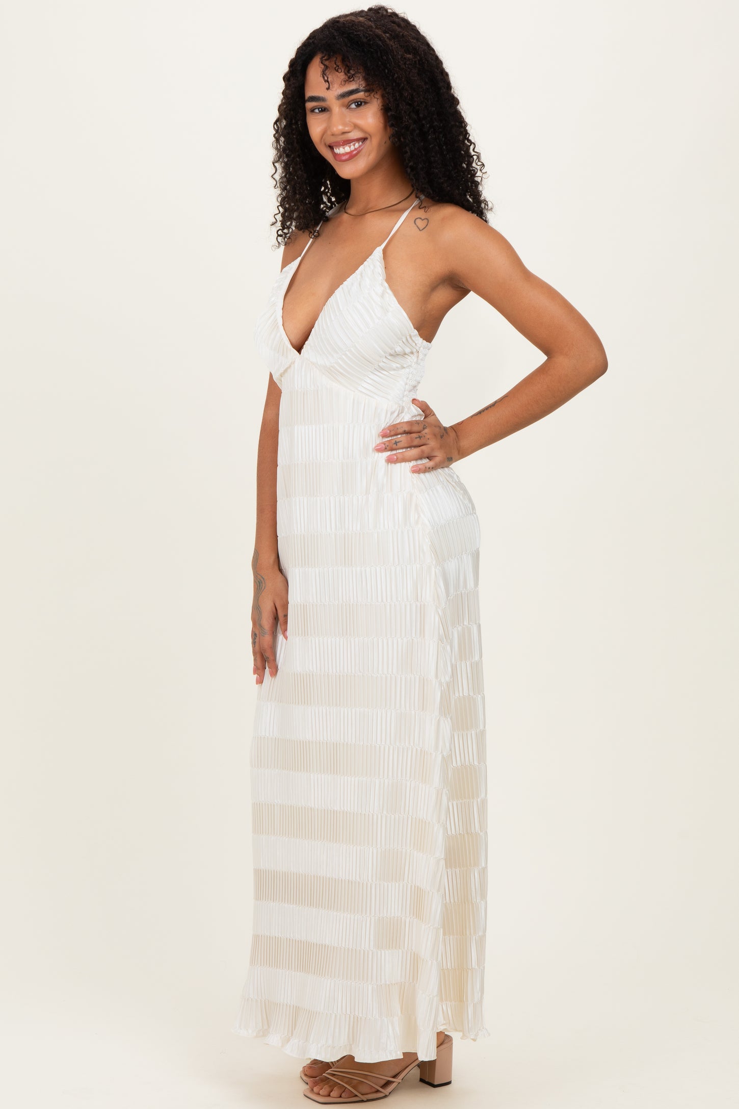plisse maxi dress Fortunate One