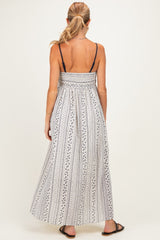 Navy Bohemian Dream Crochet Cotton Maternity Maxi Dress
