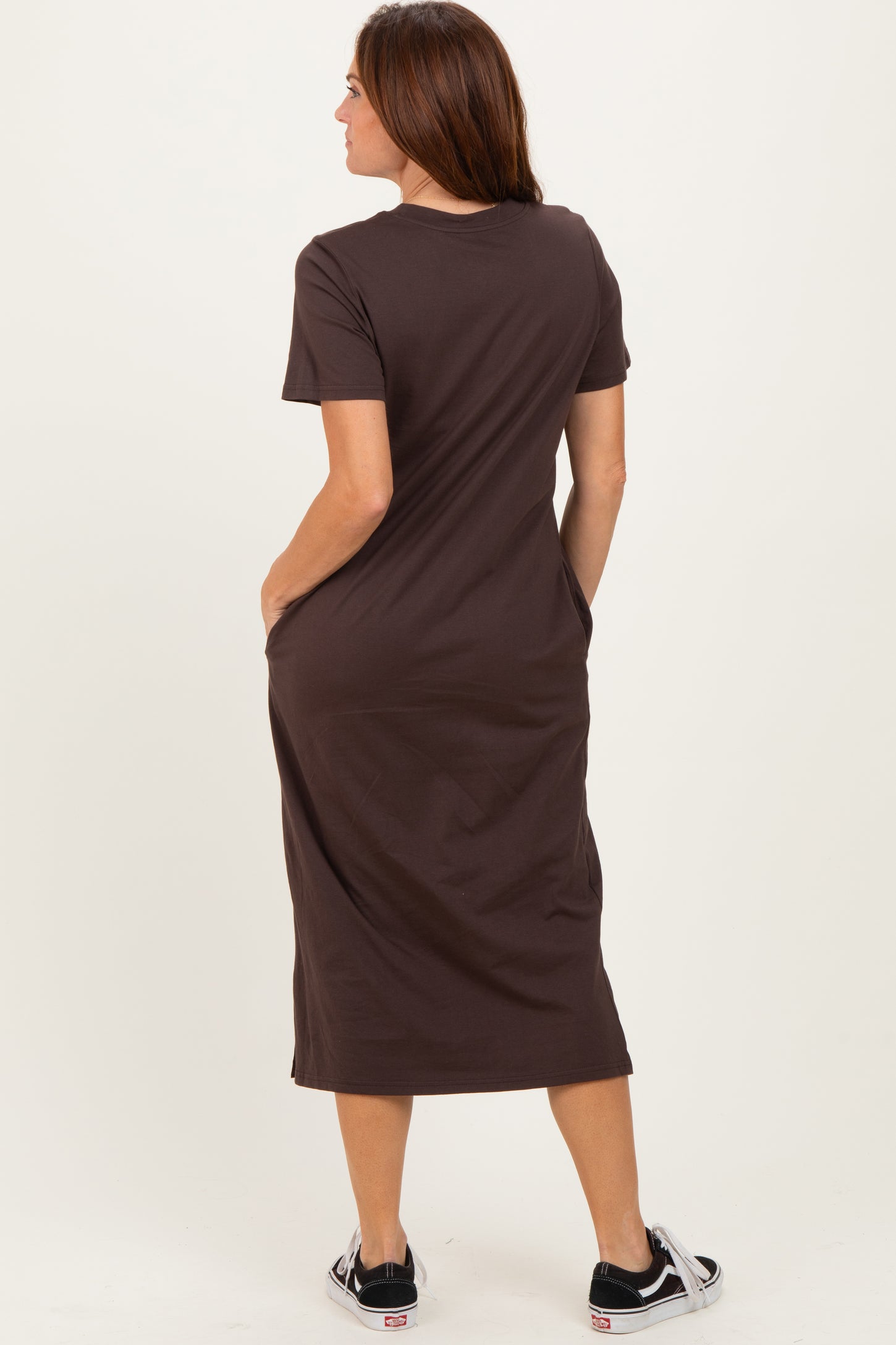 cotton t shirt dress midi Black Cotton Super Oversized Midi T-shirt Dress