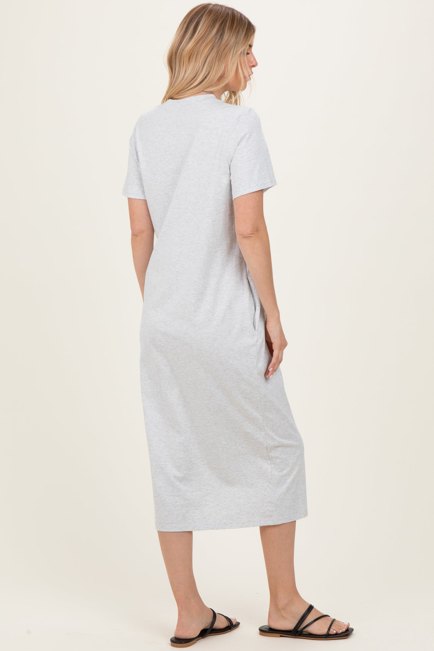 cotton t-shirt midi dress The Ribbed Midi T-Shirt Dress Black Olive & Tuesday