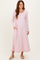 Blush Pink Relaxed Fit Long Sleeve Basic Dress