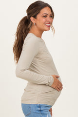 Sage Basic Long Sleeve Maternity Top