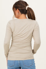 Sage Basic Long Sleeve Maternity Top