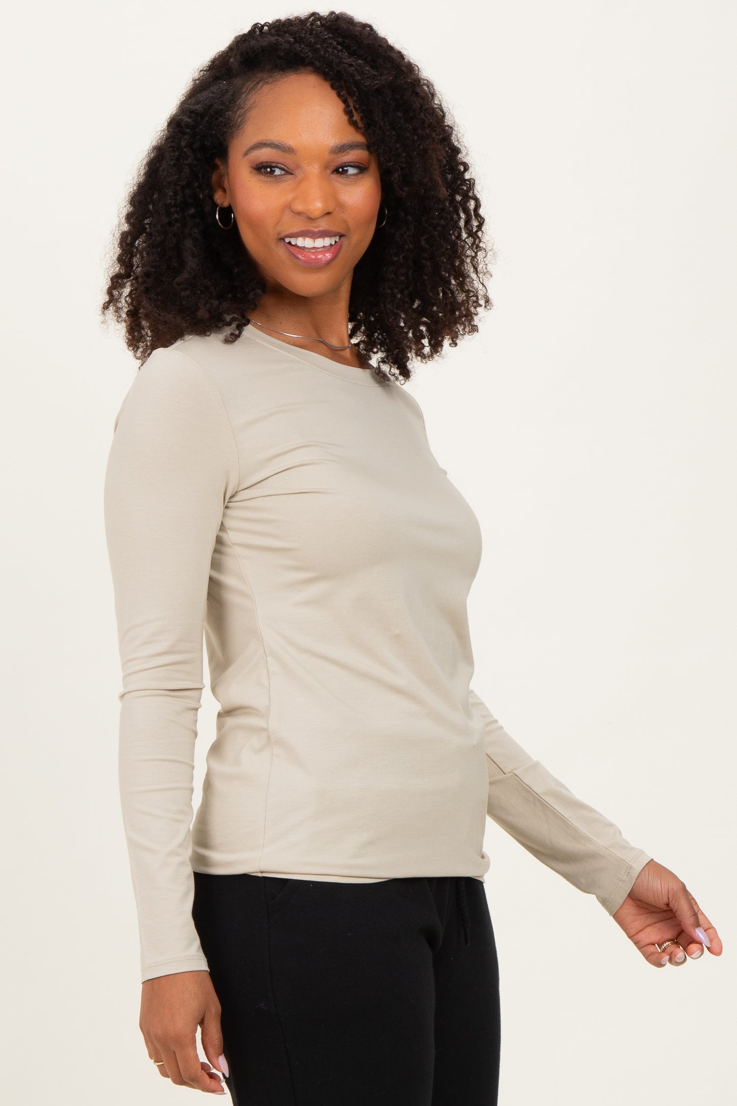 Sage Basic Long Sleeve Top