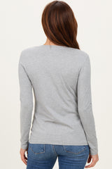 Heather Grey Basic Long Sleeve Top