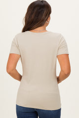 Sage Basic Short Sleeve Maternity Tee