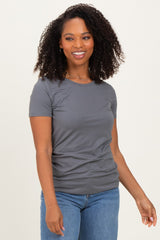 Slate Grey Basic Short Sleeve Tee