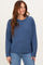 Blue Speckle Knit Crew Neck Sweater