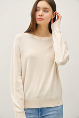 Oatmeal Classic Crew Neck Sweater