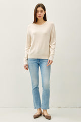 Oatmeal Classic Crew Neck Sweater