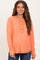Peach Long Sleeve Exposed Seam Maternity Top
