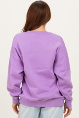 Lavender Oversized Fleece Sweatshirt