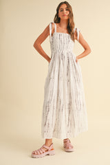 Charcoal Tie Dye Printed Maxi Dress