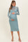 Jade Mesh Overlay Fitted Maternity Midi Dress
