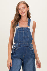 Blue Barrel Leg Maternity Denim Overalls