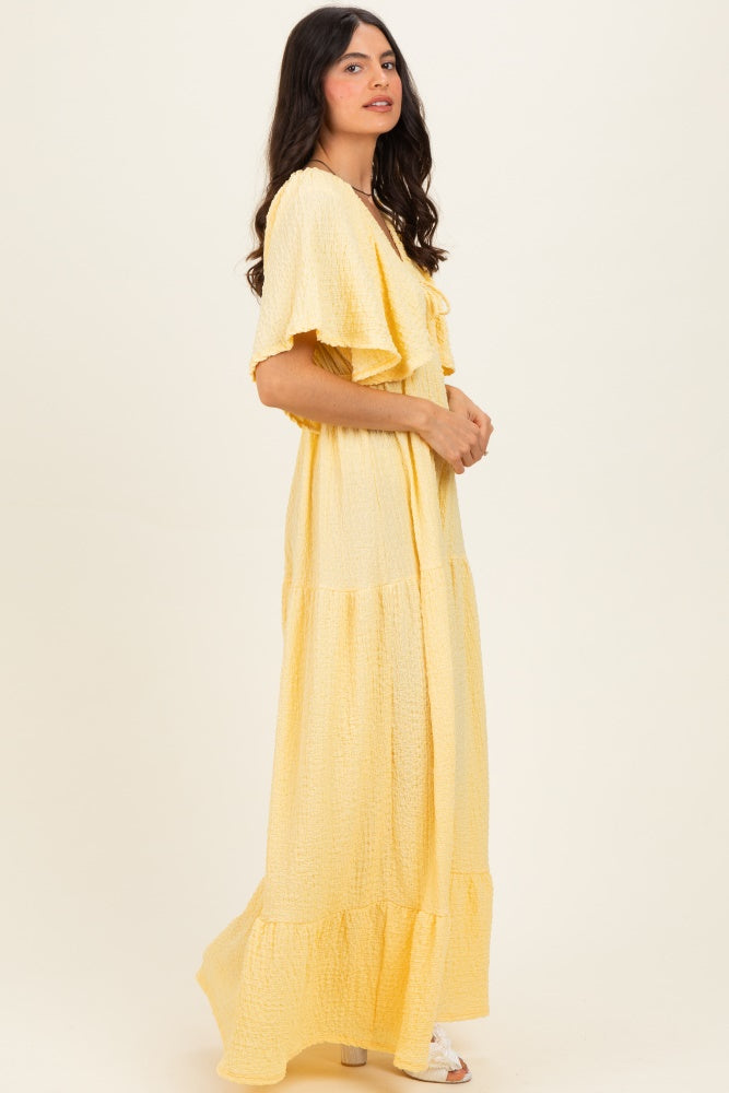 yellow tiered maxi dress Final Sale Plus Size Sleeveless 1 in fitted bodice Johnny Was Women's Lily Rae