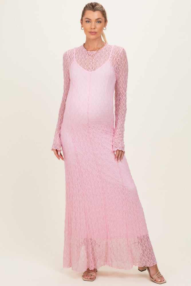 mock neck long sleeve mumu dress pink vintage Lace Maternity Maxi Club Monaco White Dress creating a delicate and Kennedy3/9 Color:Black & White Stripe