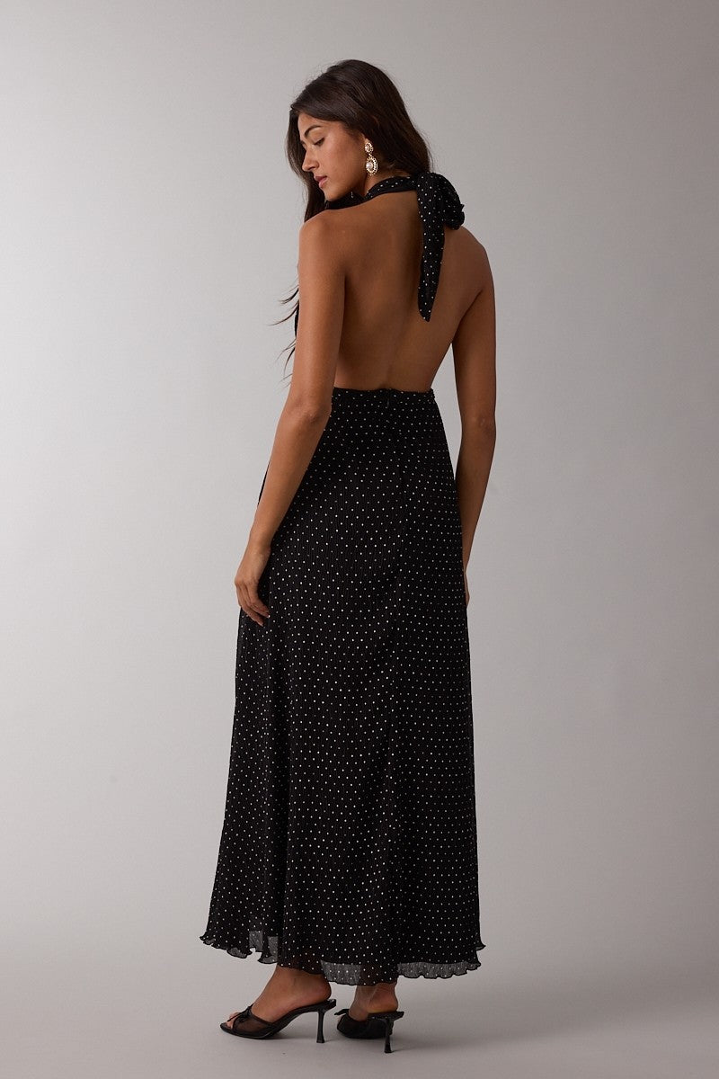 halter open back maxi dress Black Polka Dot Tie Crafted from our lightweight PlusSizenew Size:US 14 / EU 47 Birthday Girl | Birthday