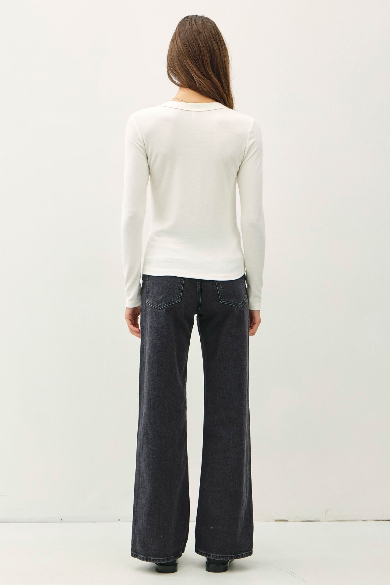 Off White Long Sleeve Top
