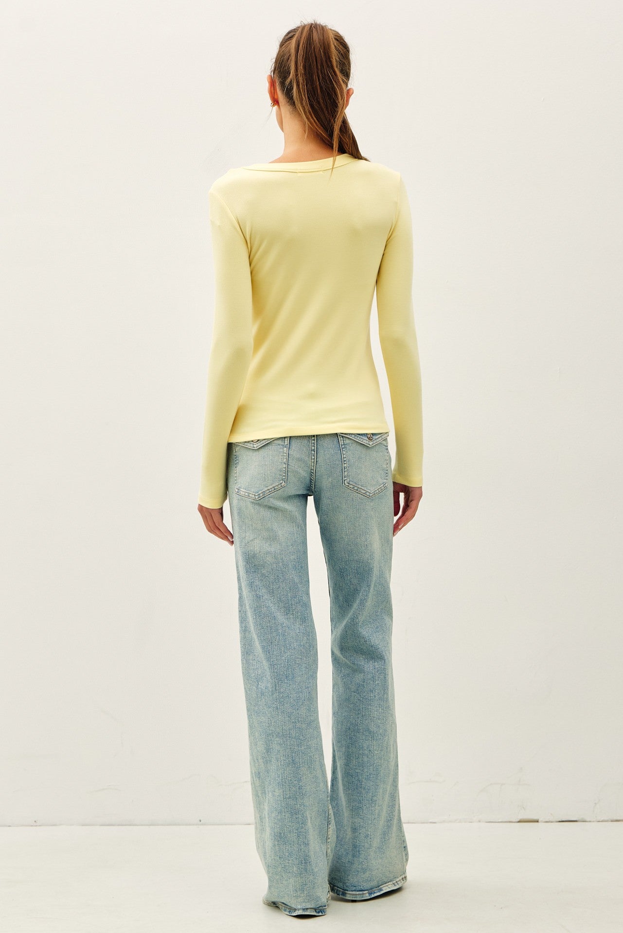 Yellow Long Sleeve Top