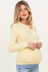 Yellow Long Sleeve Maternity Top