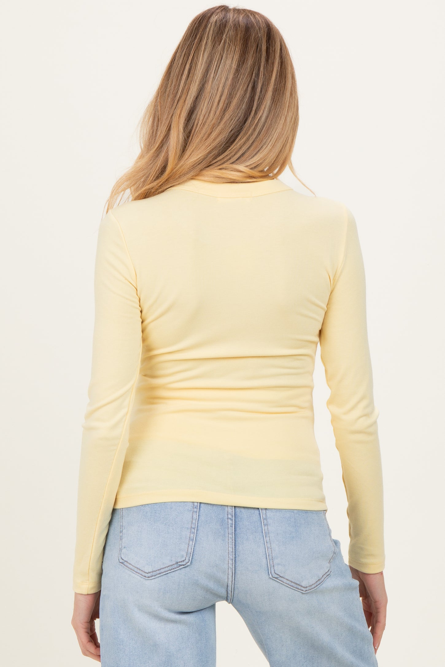 Yellow Long Sleeve Maternity Top