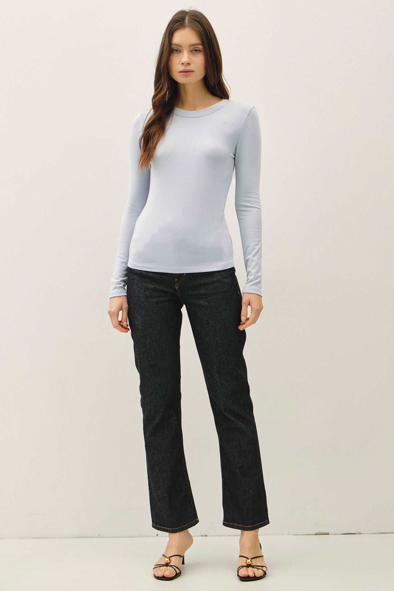 Baby Blue Long Sleeve Top