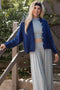Navy Classic Crew Neck Button Cardigan