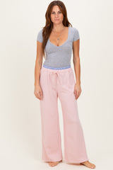 Light Pink Contrast Waistband Lounge Pants