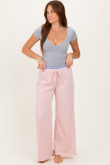 Light Pink Contrast Waistband Lounge Pants