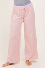 Light Pink Contrast Waistband Lounge Pants