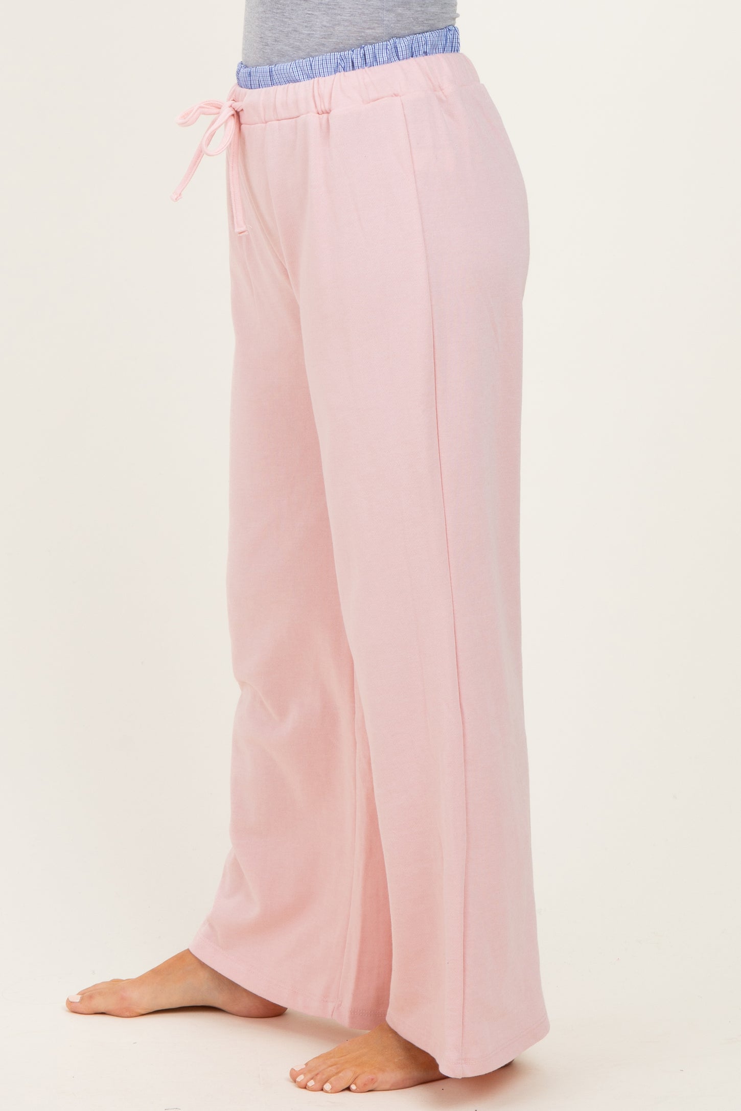 Light Pink Contrast Waistband Lounge Pants