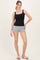 Heather Grey Foldover Waistband Shorts