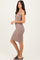 Mocha Ribbed Square Neck Tank Dress
