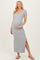 Heather Grey Square Neck Short Sleeve Maternity Maxi